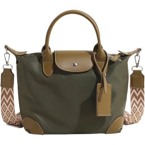 Chic Lightweight Purse with Leather Top-handle Green - Picture 2 of 6